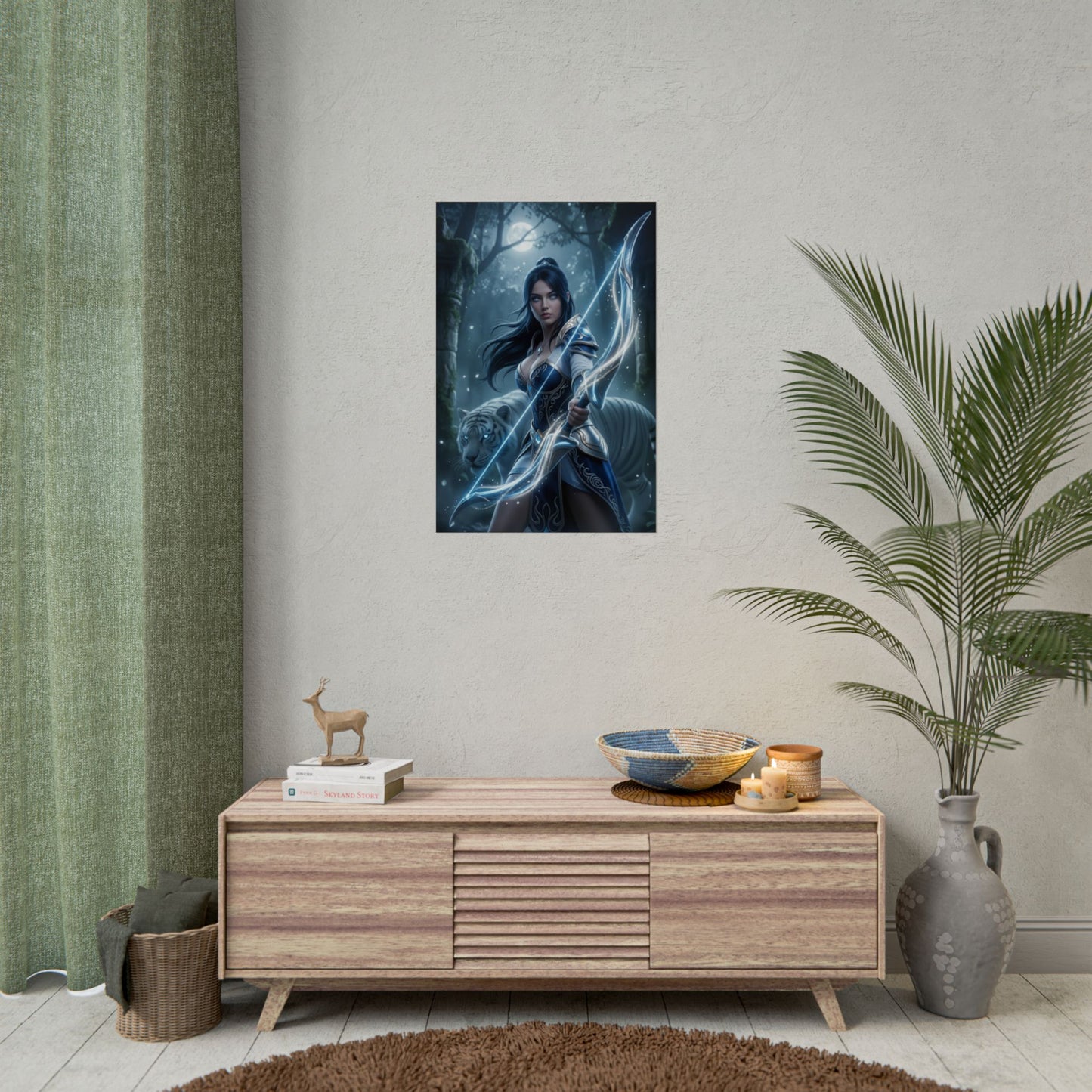 Mirana Dota 2 Poster, Dota 2 Wall Art Print, Archer Princess Decor, Fantasy Game Wall Art, Gamer Gift