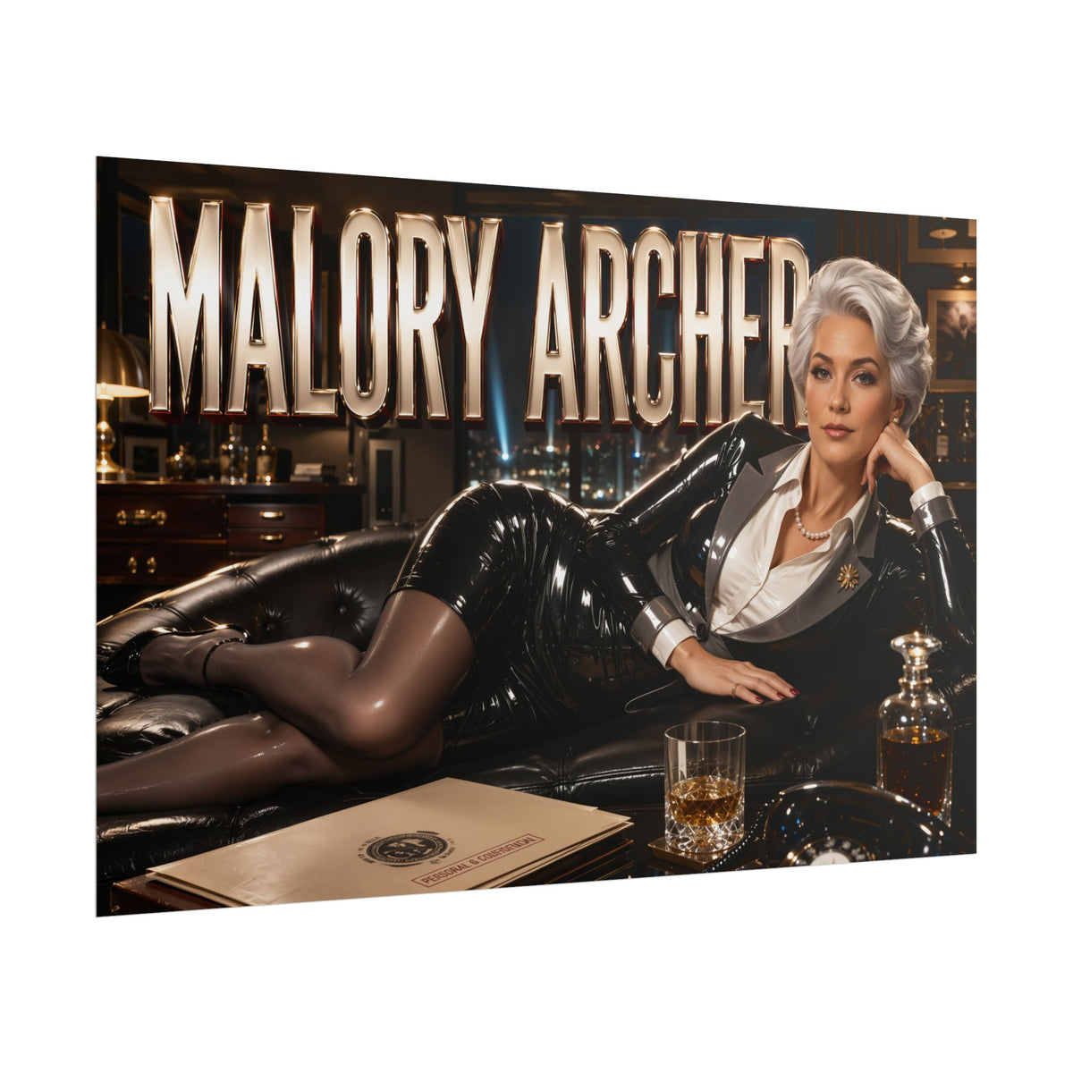 Malory Archer Archer Wall Art Poster Character Decor Collector Gift