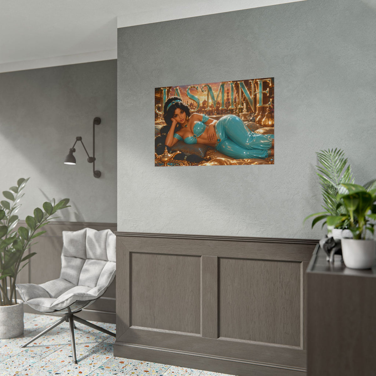 Fantasy Room Decor Princess Jasmine Aladdin Poster Wall Art Character Print