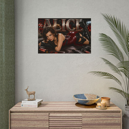 Alice Character Poster Resident Evil Gamer Room Wall Art Collectible Decor