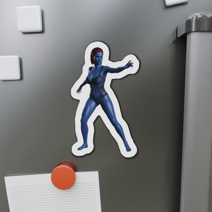 Mystique Magnet – Marvel Mutant Fridge Magnet, Anime Style Decor premium die-cut vinyl sticker of Mystique on fridge
