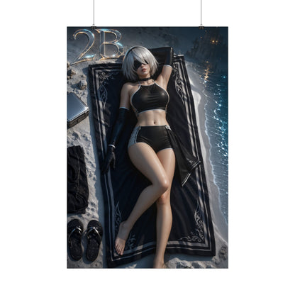 Game Room Decor 2B Wall Art Poster Collectible Character Print Collector Gift