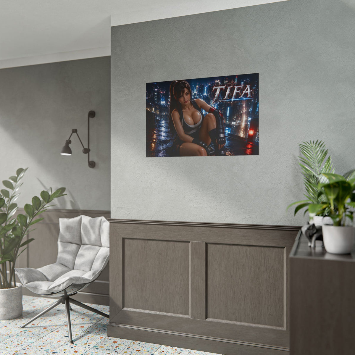 Tifa Lockhart Wall Art Poster PC Gaming Decor Bedroom Collector Print