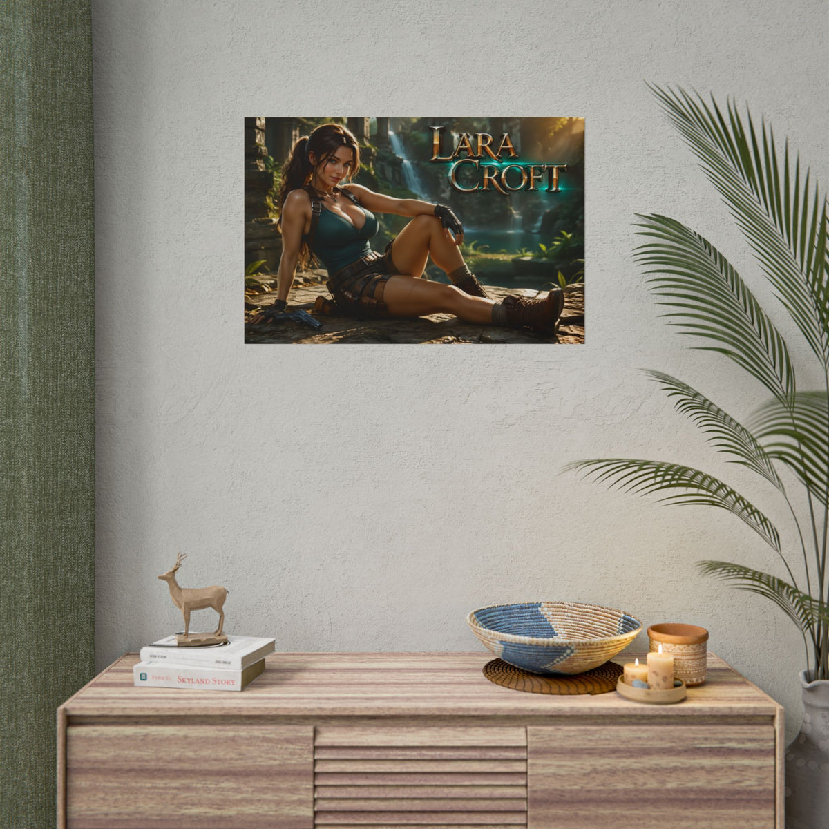 Gamer Room Poster Lara Croft Tomb Raider Wall Art Character Collectible Print