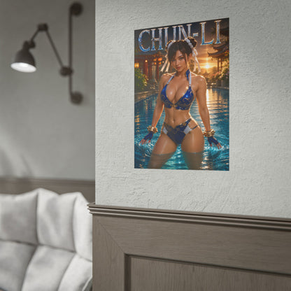 Gaming Wall Art Chun Li Street Fighter Poster Bedroom Game Room Decor Art Print
