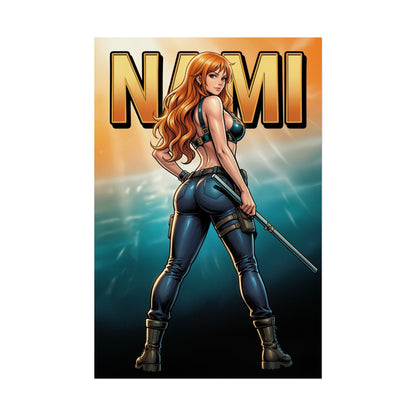 Nami One Piece Poster, One Piece Wall Art Print, Pirate Girl Decor, Anime Wall Art, Gift for Anime Fan