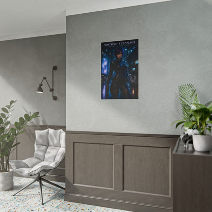 Motoko Kusanagi Poster, Ghost in the Shell Wall Art, Anime Print Decor