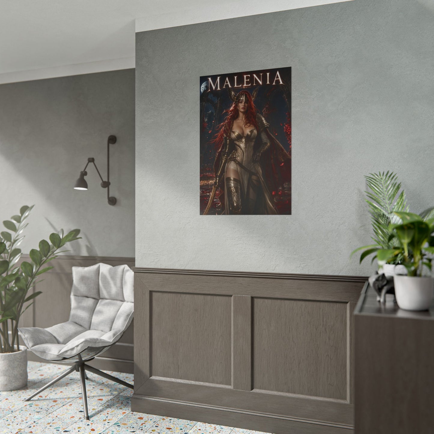 Malenia Poster, Elden Ring Wall Art, Fantasy Art Print, Room Decor