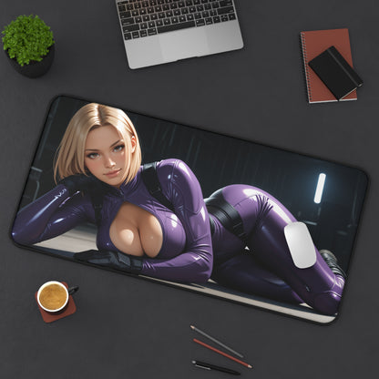 Nina Williams Desk Mat, Tekken Heroine Mouse Pad, Fighter Girl Gaming Desk Setup