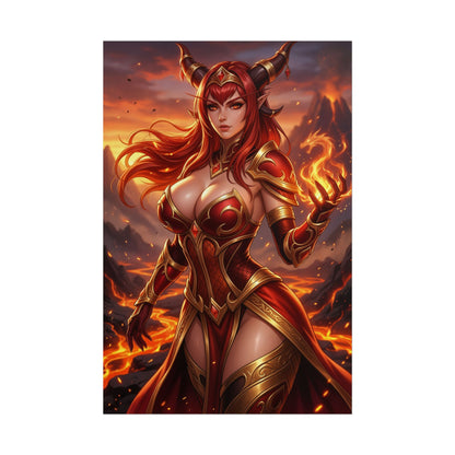 Alexstrasza World of Warcraft Poster Drachenkönigin Frau Wandkunst Fantasy Charakterdruck Spielzimmer Deko Geschenk