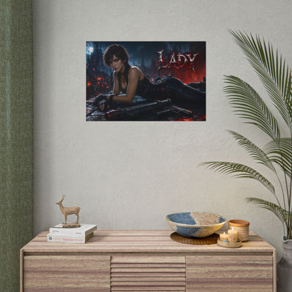 Lady Devil May Cry Gaming Poster Wall Art Gamer Room Decor Collectible Print