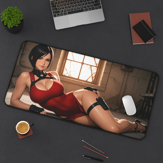 Ada Wong Desk Mat, Secret Agent Game Heroine Mouse Pad, Stylish Gamer Desk Setup