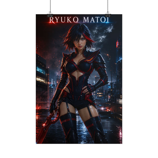 Kill la Kill Ryuko Matoi Wall Art Anime Poster Game Room Decor for Gamers