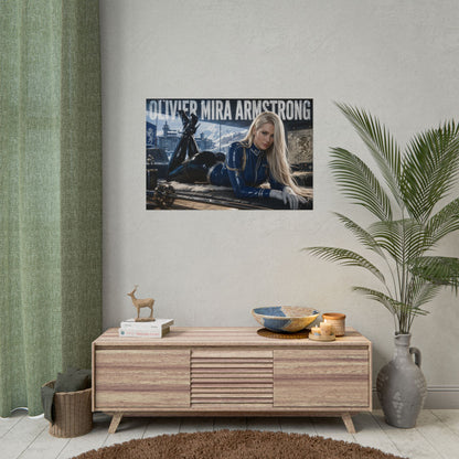 Olivier Mira Armstrong Fullmetal Alchemist Poster Wall Art Character Room Decor