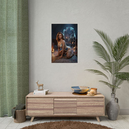 Fallout Glam Woman Poster / Fallout Glam Wall Art / Fallout Glam Art Print / Fallout Poster - glamorous retro-futuristic woman poster for stylish wall display
