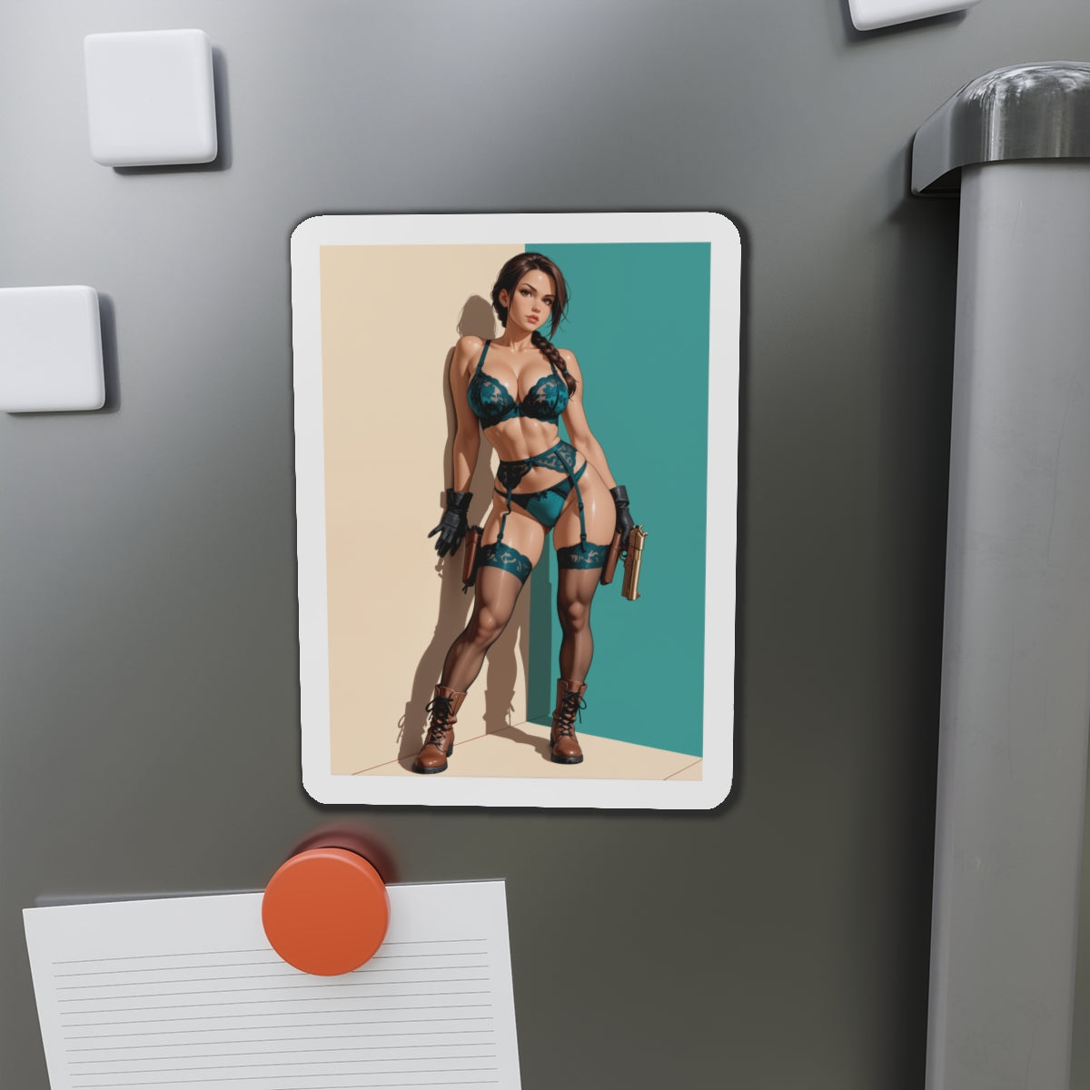 Магніт Лара – сексуальний аніме-магніт із розкрадачки гробниць, декор із гарячою дівчиною-авантюристкою