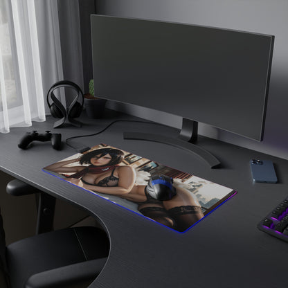 Килимок для столу Mikasa Ackerman – світлодіодний RGB-підсвітлювальний килимок, ігрова конфігурація для дівчат з аніме Waifu