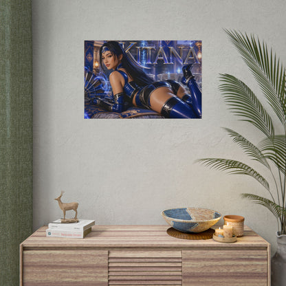Gaming Wall Art Kitana Mortal Kombat Poster Game Room Decor Gamer Gift Print