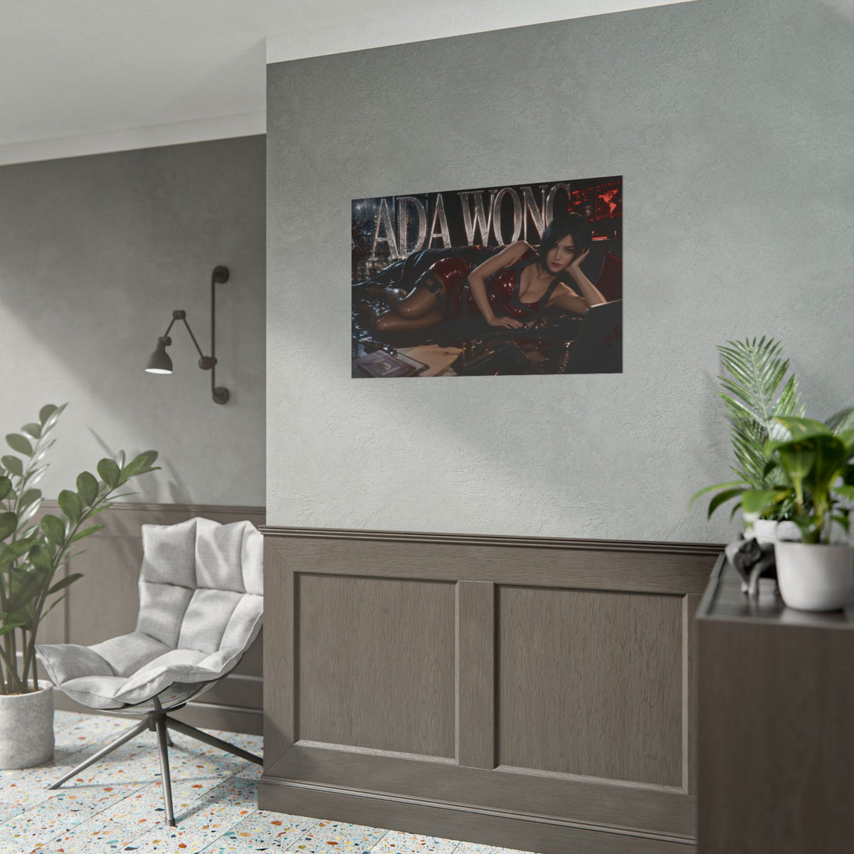 Gaming Wall Art Ada Wong Resident Evil Poster Game Room Decor Gamer Gift Print