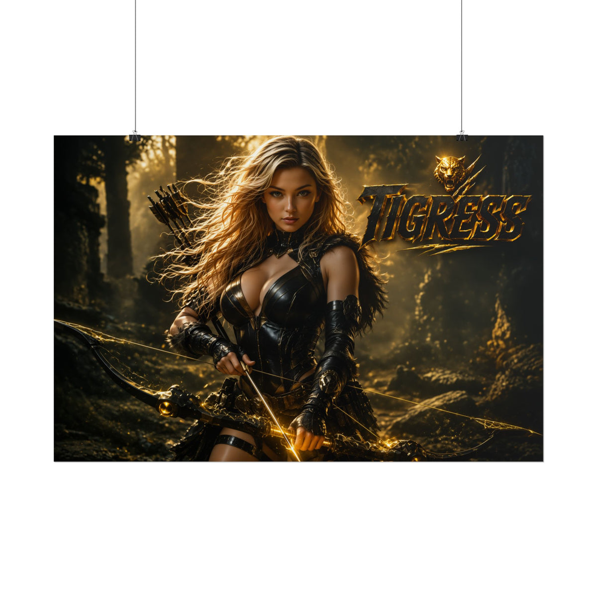 Comic Wall Art Tigress Poster Heroine Room Decor Collectible Character Print