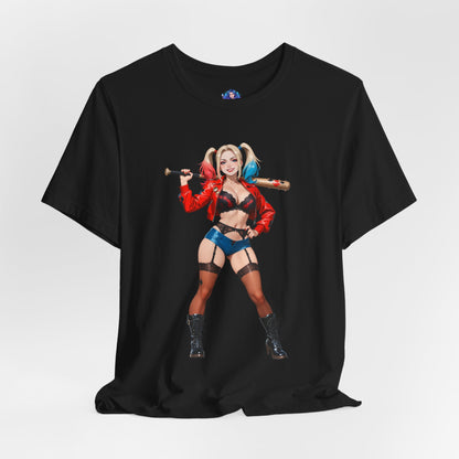 Harley Quinn Grafik-T-Shirt | DC-Bösewicht-T-Shirt für Anime- und Gaming-Fans | Waifu-Streetwear