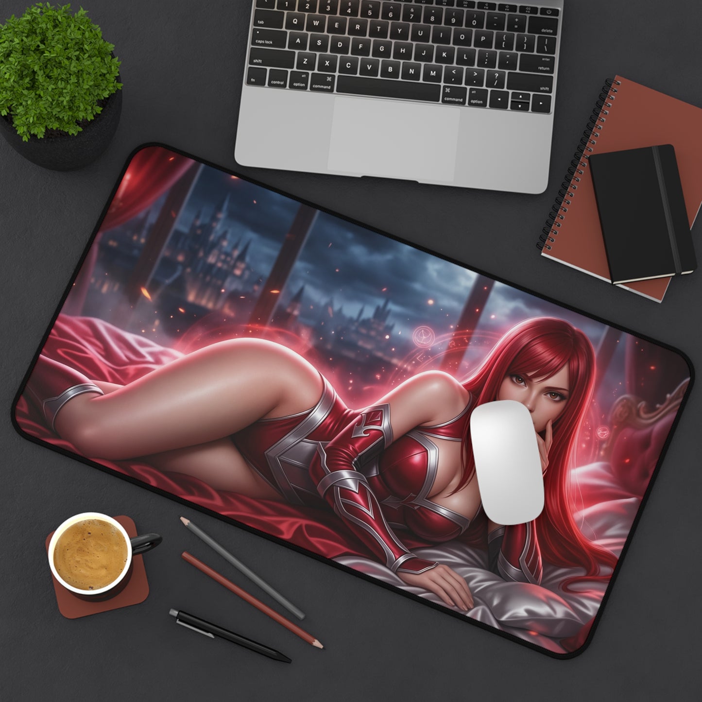 Fairy Tail Mouse Pad, Erza Scarlet Desk Mat, Gamer Gift