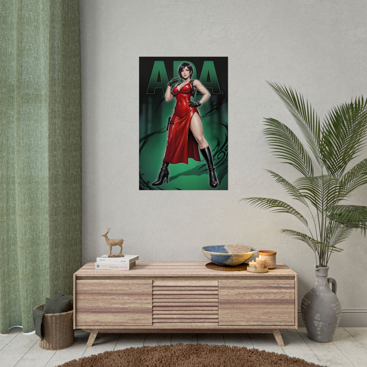 Ada Wong Resident Evil Poster, Resident Evil Wall Art Print, Spy Woman Decor, Action Game Wall Art, Gamer Gift