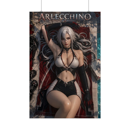 Arlecchino Genshin Impact Poster Anime Wall Art Manga Style Bedroom Room Decor