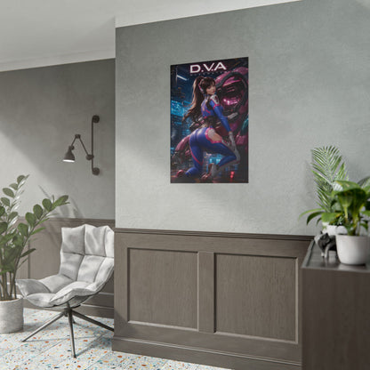 D.VA Overwatch Poster, Gaming Wall Art, Sci Fi Print, Gamer Decor