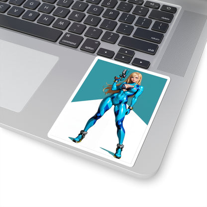 Наклейка Самус Аран – вінілова наклейка з героїнею наукової фантастики для ноутбуків та декору інтер'єру