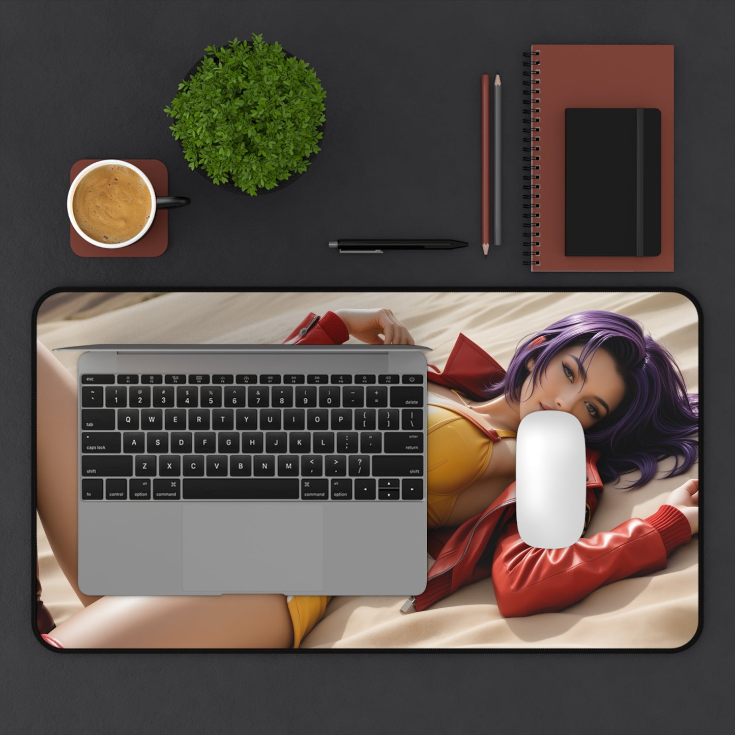 Faye Valentine Schreibtischunterlage, Cowboy Bebop Mauspad, Schreibtischdeko für Anime-Gamerinnen