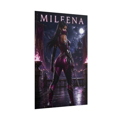 Mileena Mortal Kombat Poster MK Gaming Wall Art Print Decor
