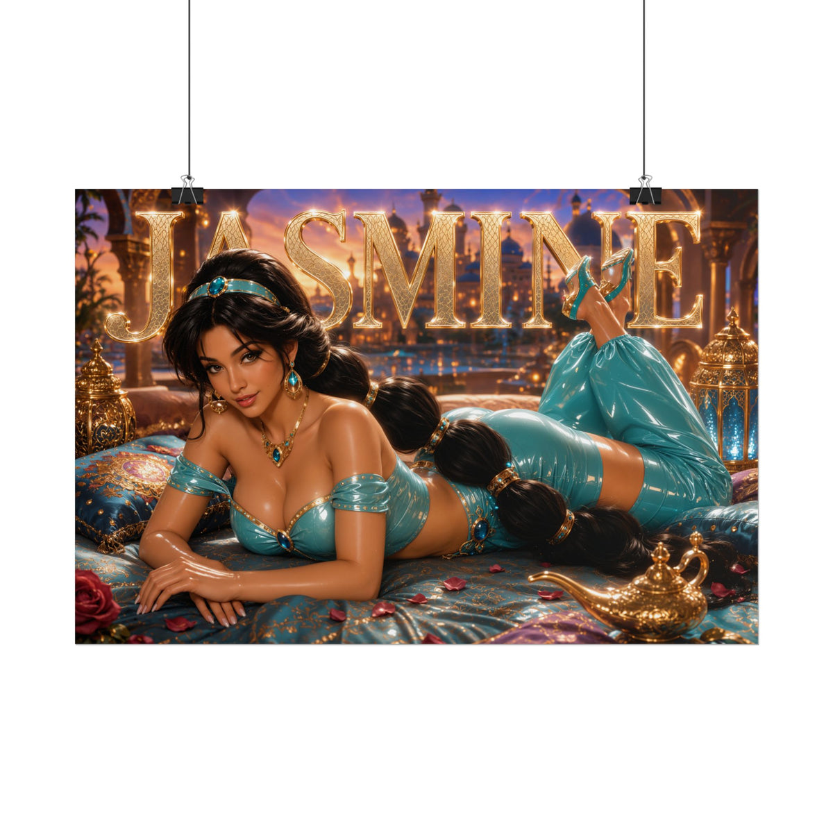 Fantasy Wall Art Princess Jasmine Aladdin Poster Character Room Decor Gift Print