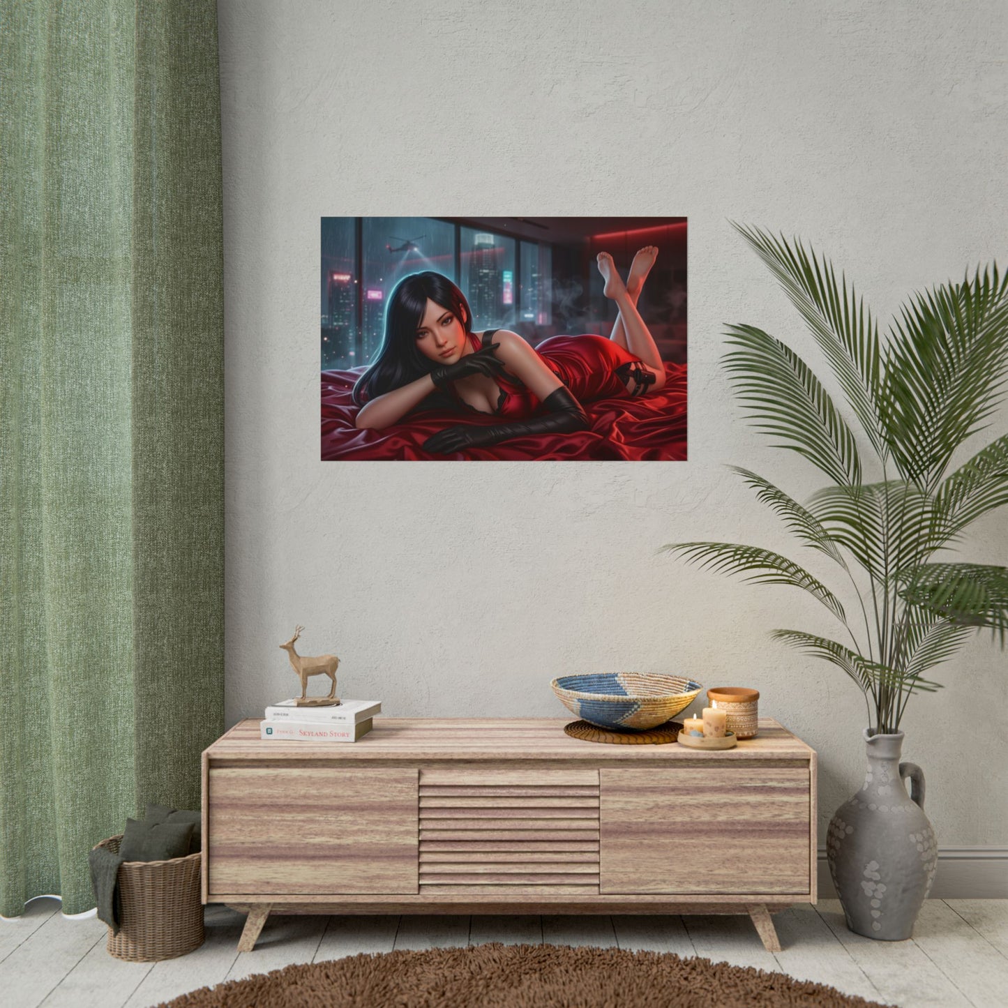 Ada Wong Poster, Resident Evil Art Print, Gaming Wall Decor Poster