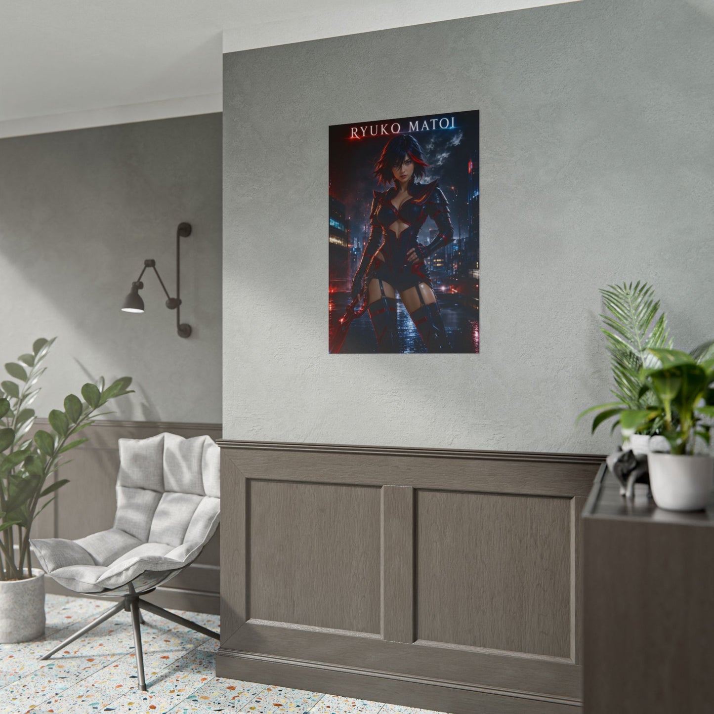 Ryuko Matoi Poster, Kill la Kill Wall Art, Anime Print, Gamer Decor
