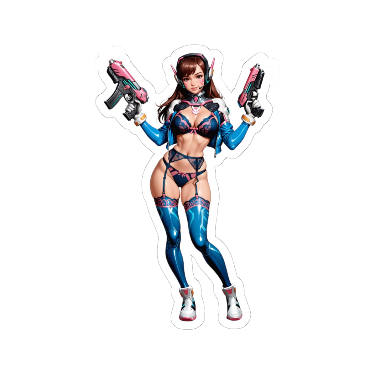 D.Va-Aufkleber – Mecha-Gamer-Vinylaufkleber für Laptops, Notizbücher &amp; Zubehör