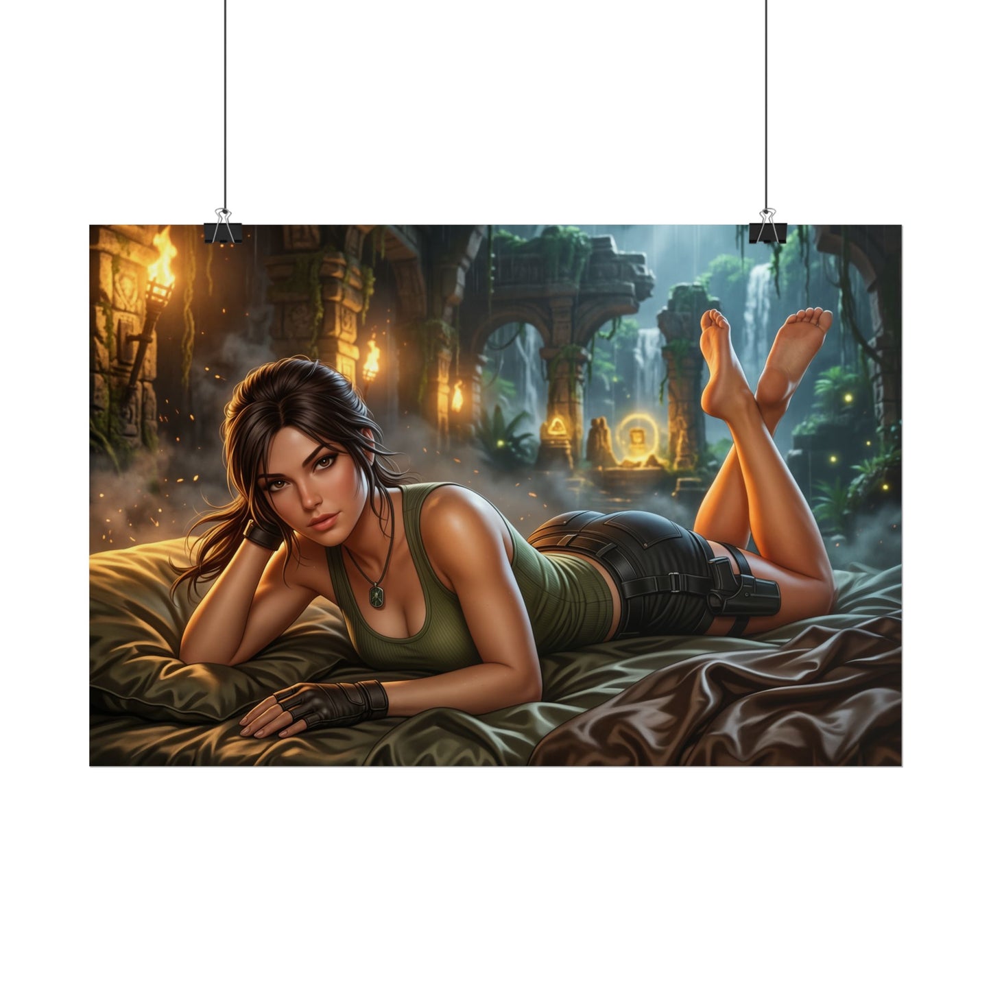 Lara Croft Poster, Tomb Raider Wall Art, Gaming Print Decor