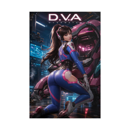 D.VA Overwatch Poster, Gaming Wall Art, Sci Fi Print, Gamer Decor