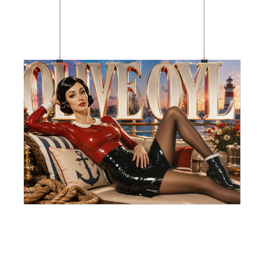 Copy of Olive Oyl Popeye Wall Art Poster Retro Decor Collectible Character Gift