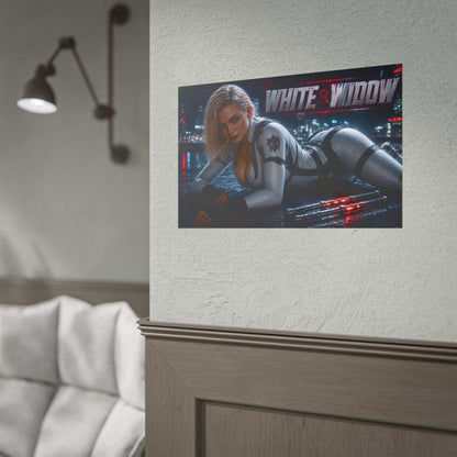 White Widow Character Poster Comic Style Wall Decor Bedroom Collector Gift