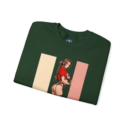 Aerith Gainsborough Sweatshirt, Final Fantasy Rundhalsausschnitt, Gemütliche Gaming-Kleidung für Fans