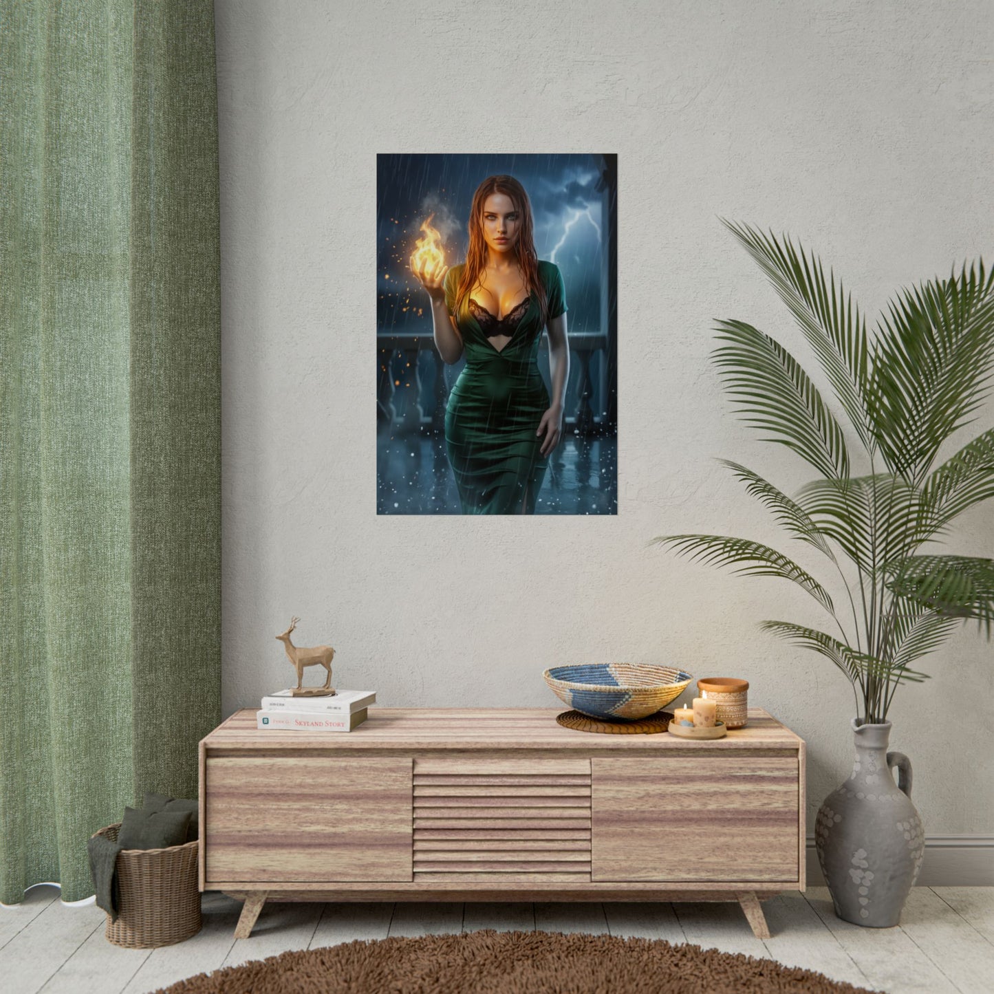 Triss Merigold Poster, Witcher Wall Art Print, Fantasy Sorceress Decor, RPG Game Wall Art, Gamer Gift