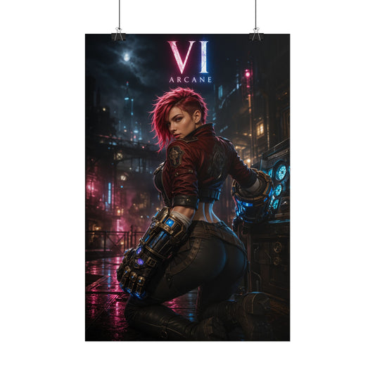 Arcane League of Legends Vi Character Poster Gaming Room Wall Decor Print