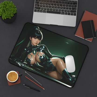 Eve Stellar Blade Schreibtischunterlage, futuristisches Sci-Fi-Helden-Mauspad, Cyberpunk-Gaming-Dekor