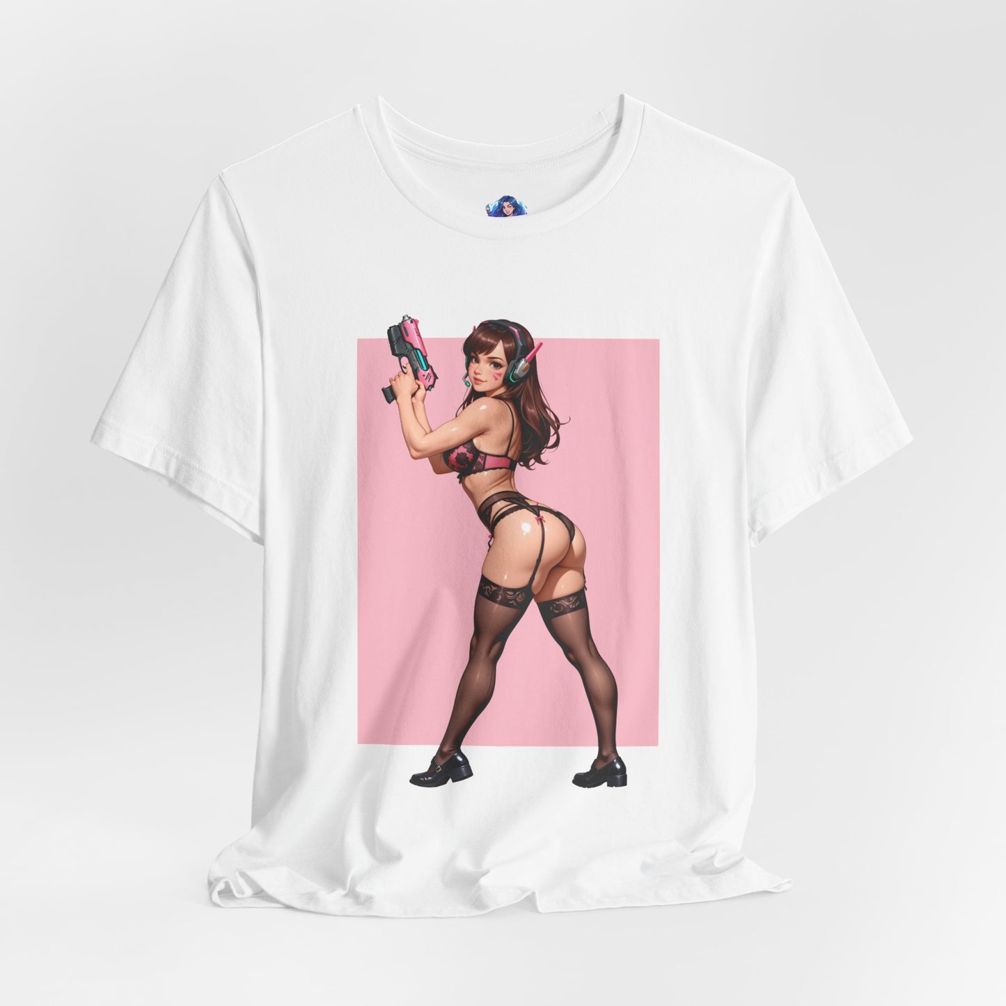 D.Va-Shirt | Overwatch-Waifu-T-Shirt für Gaming-Fans | Neonfarbenes Gamer-Girl-Grafik-T-Shirt