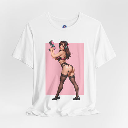 D.Va-Shirt | Overwatch-Waifu-T-Shirt für Gaming-Fans | Neonfarbenes Gamer-Girl-Grafik-T-Shirt