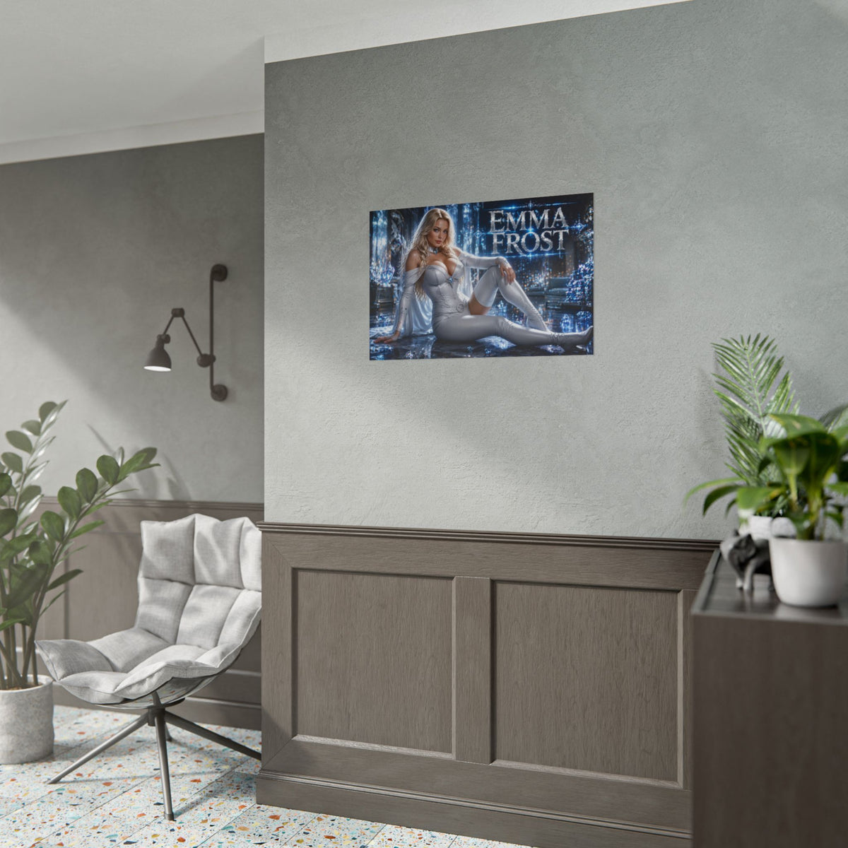 Emma Frost Character Poster Comic Style Wall Decor Bedroom Collector Gift