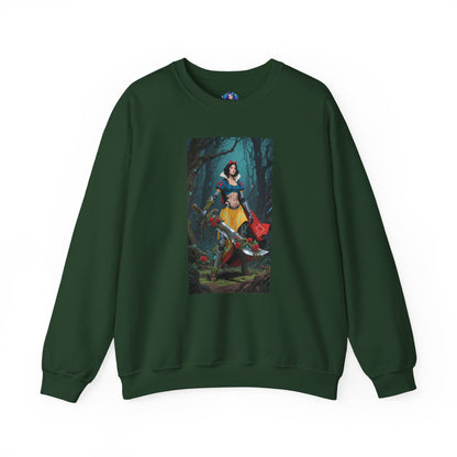 Cyber Snow White Sweatshirt, Futuristic Fairy Tale Crewneck, Stylish Gaming Streetwear for Fans