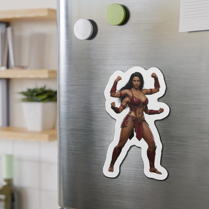 Sheeva Magnet – Mortal Kombat Warrior Fridge Magnet, Anime Style Decor die-cut vinyl fridge magnet showing Sheeva in anime-style warrior pose