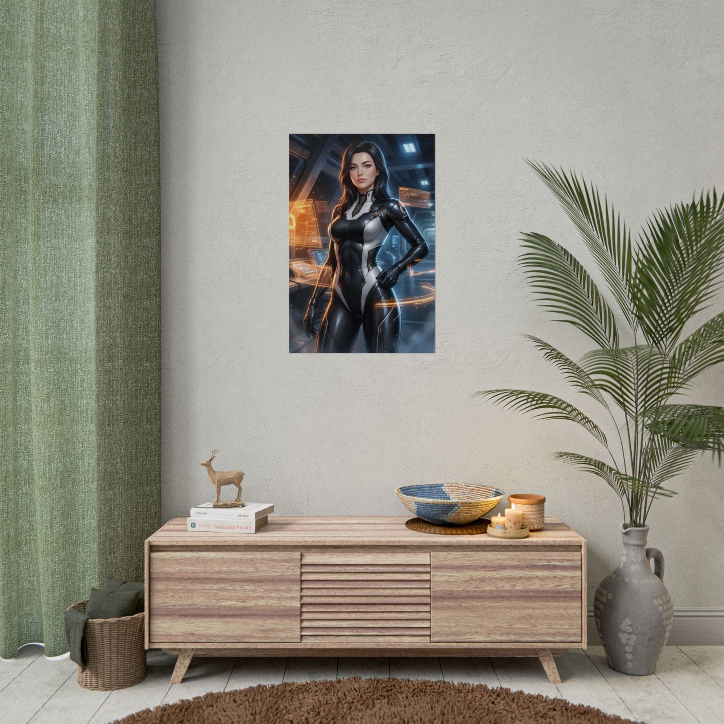 Miranda Lawson Mass Effect Poster Sci Fi Woman Wall Art Futuristic Character Print Space Opera Gaming Room Decor Gift
